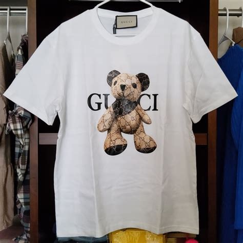 gucci bear tee original|authentic Gucci t shirt men.